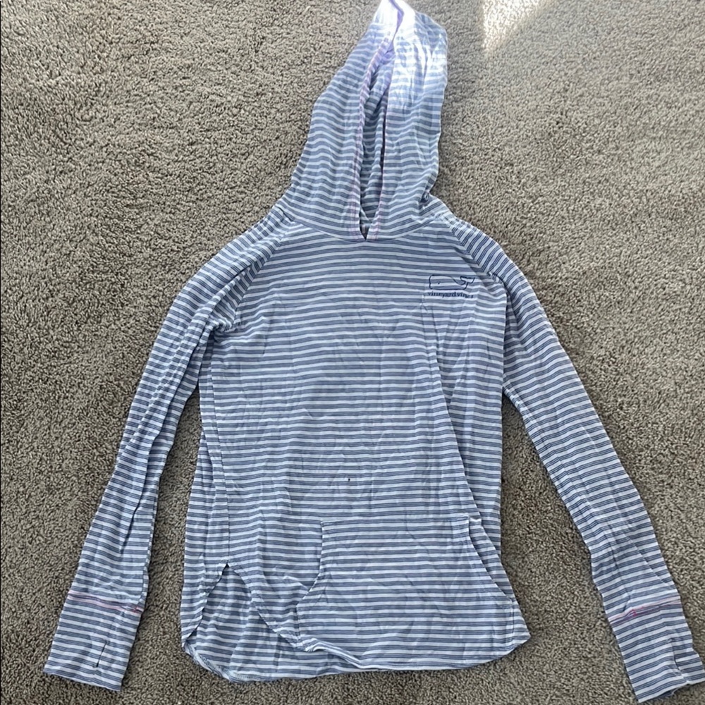 Vineyard Vines Gray Striped Hoodie